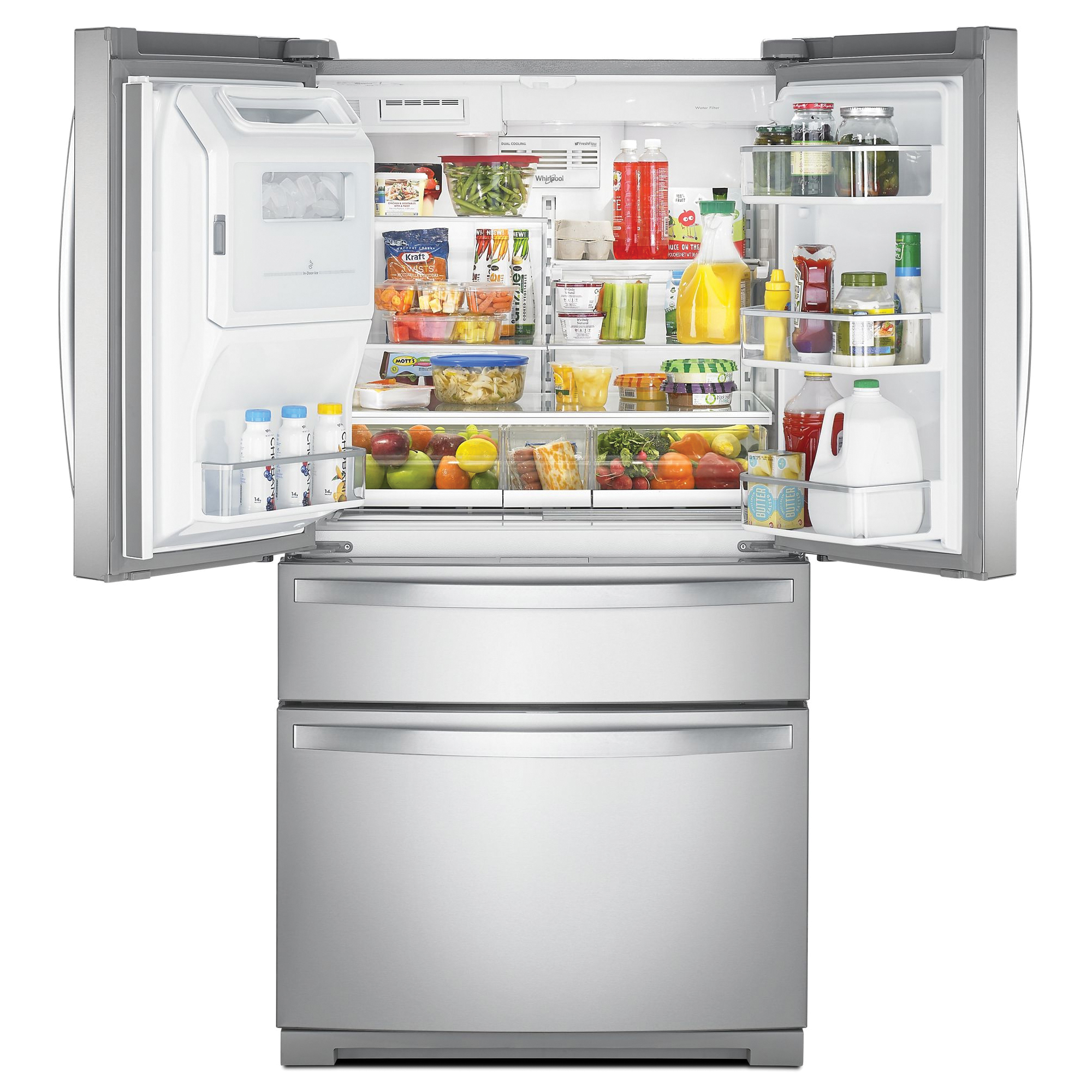 Whirlpool WRX986SIHZ French Door Refrigerator, 26.2 cu-ft Overall, 18.4 cu-ft Refrigerator, 7.8 cu-ft Freezer, 4-Door
