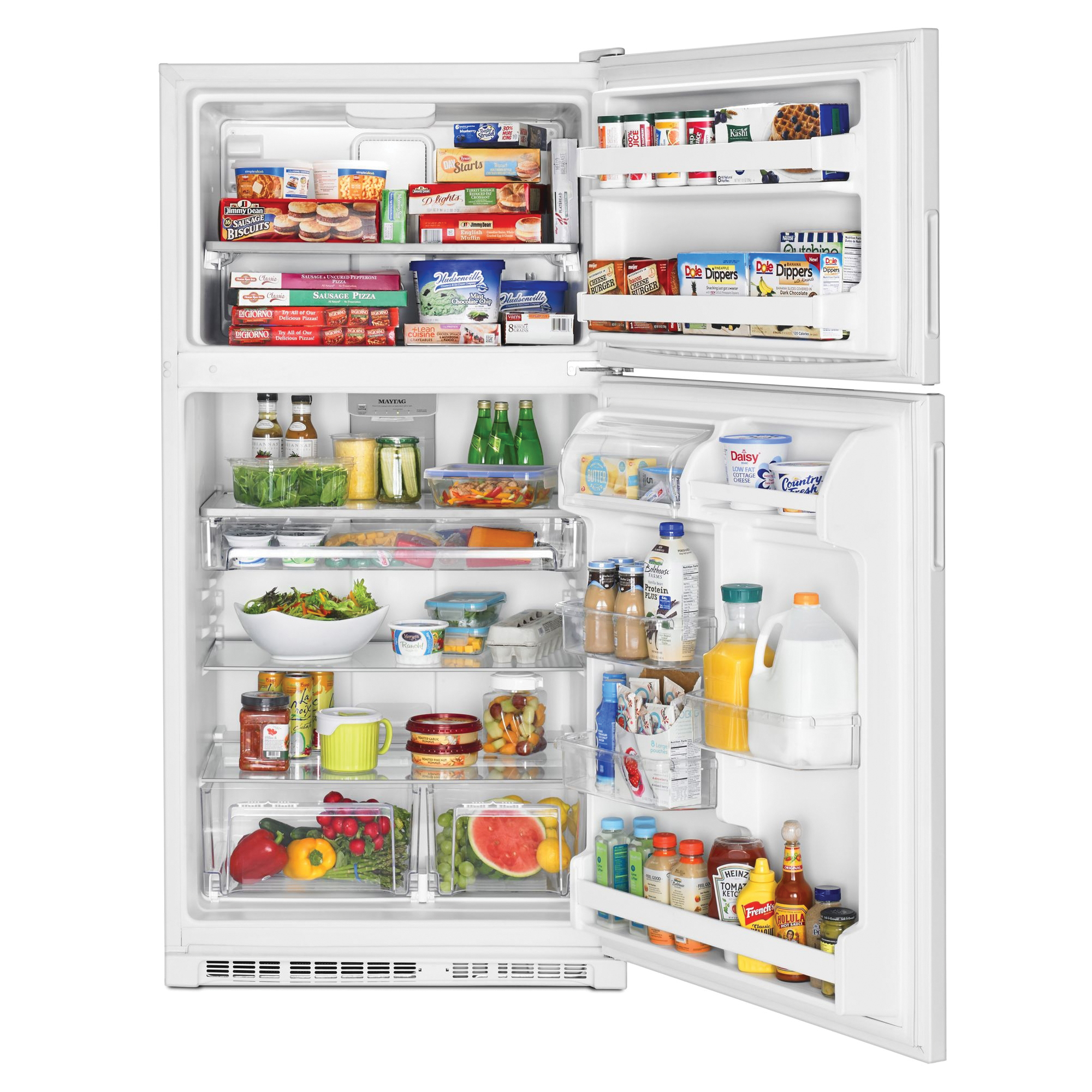 Maytag MRT311FFFH Top-Freezer Refrigerator, 20.51 cu-ft Overall, 14.42 cu-ft Refrigerator, 6.09 cu-ft Freezer, 2-Door