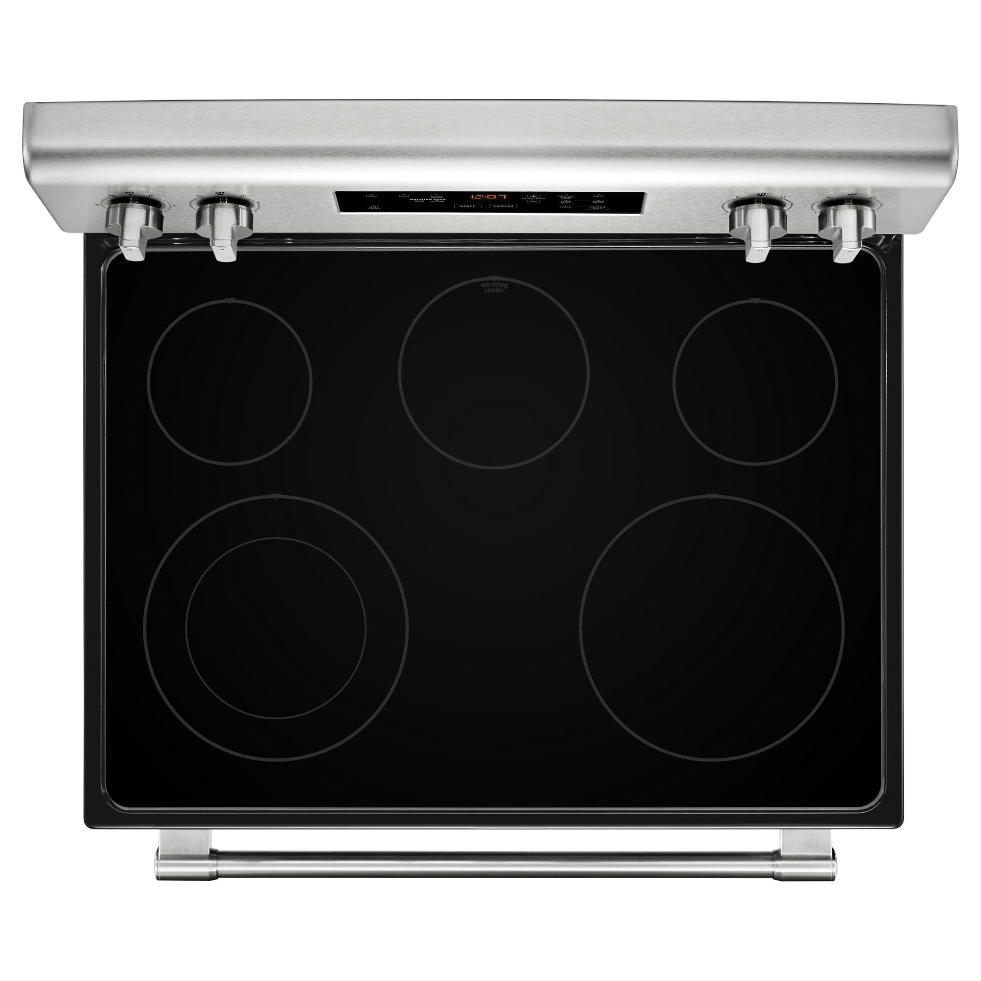 Maytag MER6600FZ Electric Range, 29-7/8 in OAW, 5.3 cu-ft Oven, 100, 1200, 2500, 3000 W, 5-Burner, Glass/Metal