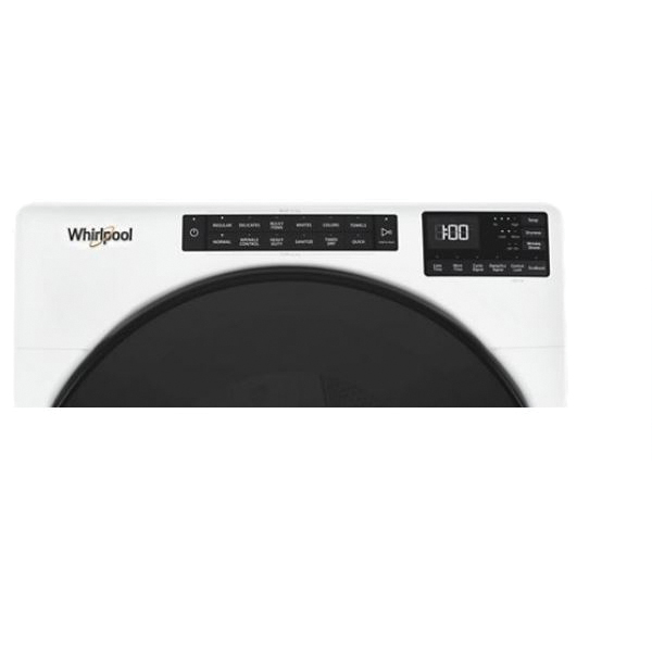 Whirlpool WED5605MW Electric Wrinkle Shield Dryer, 7.4 cu-ft, Touch Control, Front Loading, Vented Vent, White