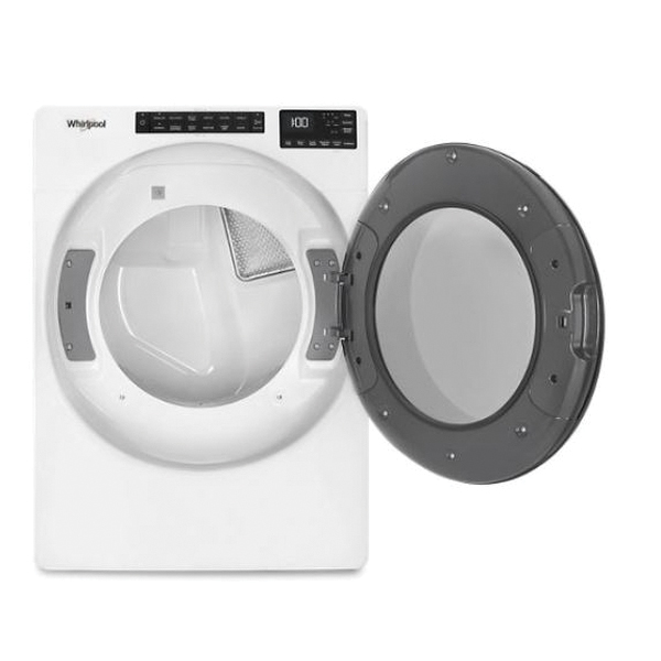 Whirlpool WED5605MW Electric Wrinkle Shield Dryer, 7.4 cu-ft, Touch Control, Front Loading, Vented Vent, White