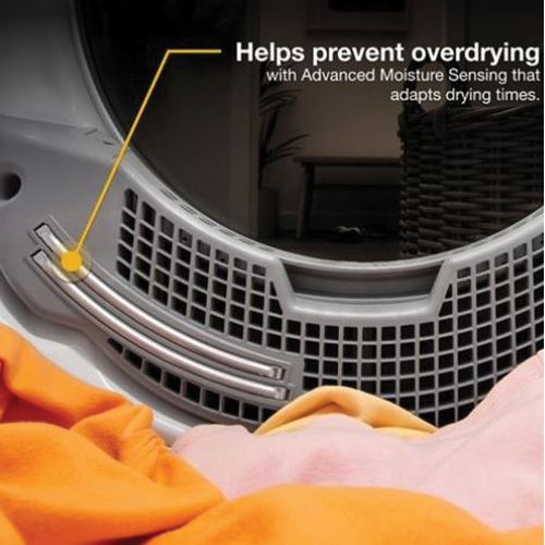 Whirlpool WED5605MW Electric Wrinkle Shield Dryer, 7.4 cu-ft, Touch Control, Front Loading, Vented Vent, White