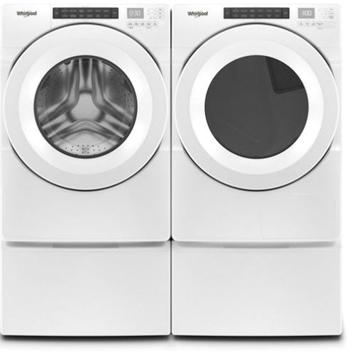 Whirlpool WHD560CHW Heat Pump Dryer, 7.4 cu-ft, 5 W, Electronic Touch Control, Front Loading, Ventless Vent, White