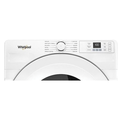 Whirlpool WED4720RW Electric Dryer, 7.4 cu-ft, Button, Knob Control, Front Loading, Reversible, Side Swing Door, White
