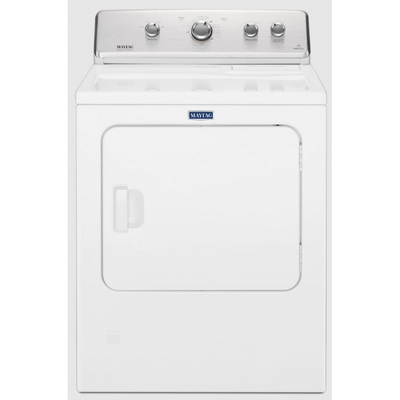 Maytag MGDC465HW Gas Dryer, 7 cu-ft, Knob Control, Top Loading, Vented Vent, Reversible Door, White, Powder-Coated