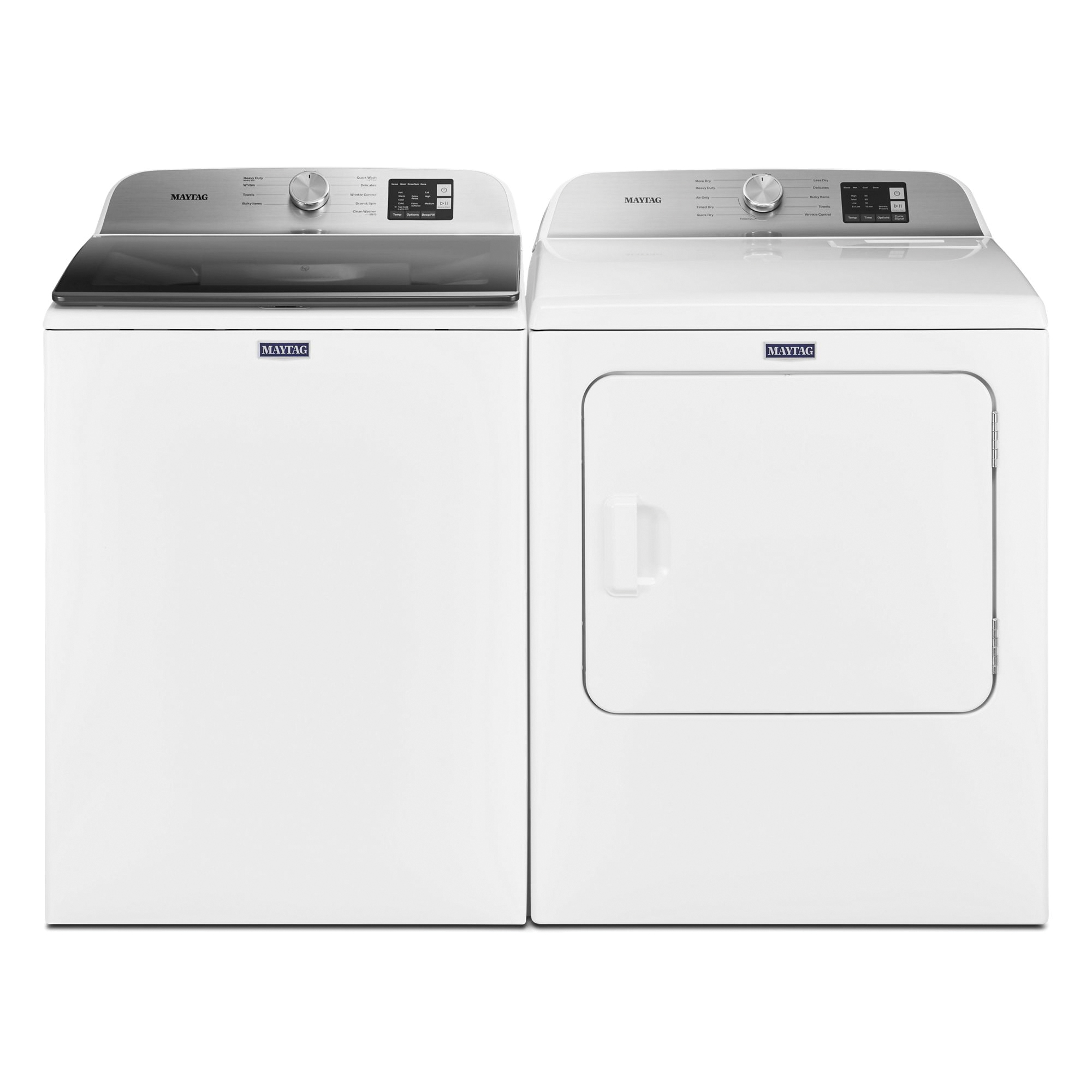 Maytag MVW6200KW Top Load Washer, 4.8 cu-ft, 120 VAC, Knob Control, Stainless Steel, White