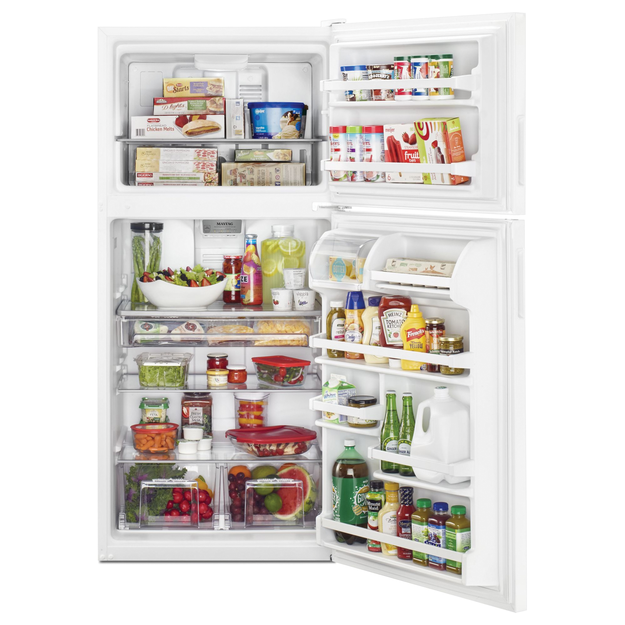 Maytag MRT118FFFH Top-Freezer Refrigerator, 18.15 cu-ft Overall, 13.06 cu-ft Refrigerator, 5.09 cu-ft Freezer, 2-Door