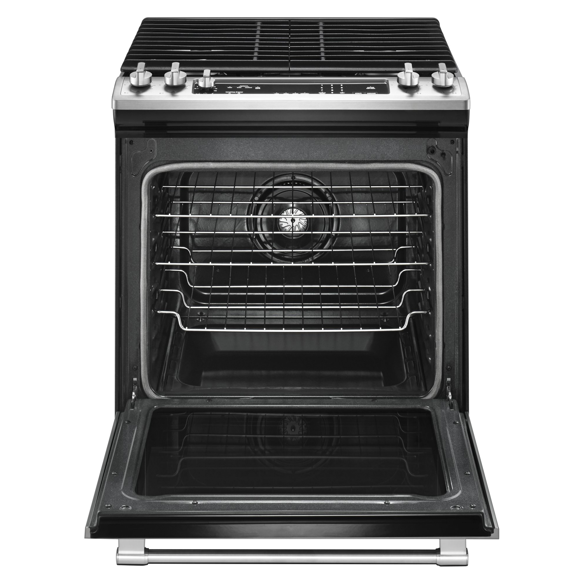 Maytag MGS8800FZ Gas Range, 5.8 cu-ft Oven, 29-7/8 in OAW, 5-Burner, Stainless Steel/Steel