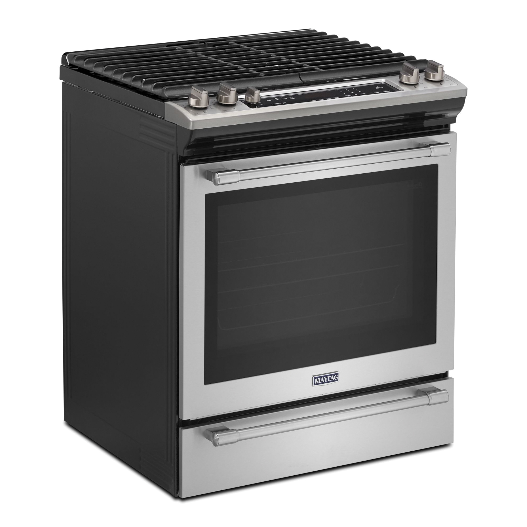 Maytag MGS8800FZ Gas Range, 5.8 cu-ft Oven, 29-7/8 in OAW, 5-Burner, Stainless Steel/Steel