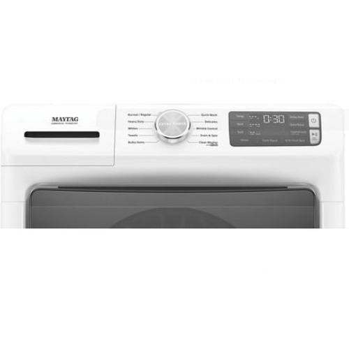 Maytag MHW5630HW Front Load Washer, 4.5 cu-ft, 120 VAC, Knob Control, Stainless Steel, White