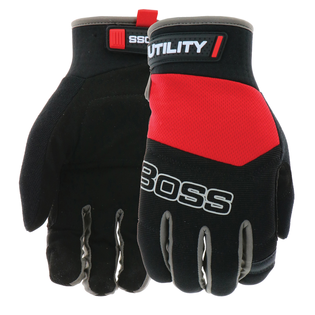 Utility B52304-L Gloves, L, 8 to 8-3/8 in L, Reinforced Thumb, Hook and Loop, Slip-On Cuff, Synthetic Leather
