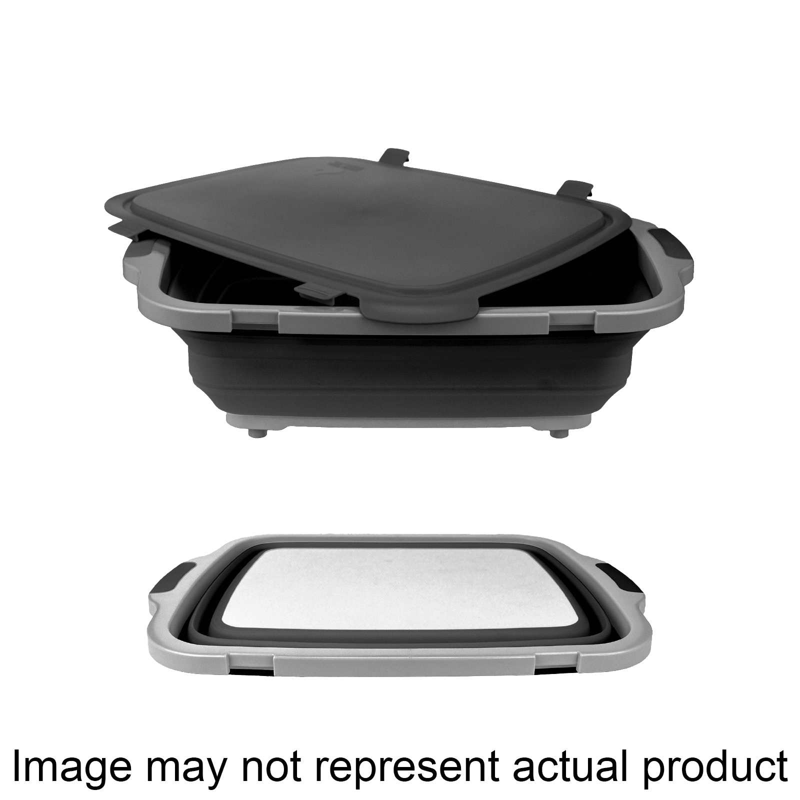BBQ and Meal Preparation Tub, Dripez, Silicone, Plastic Handle, 22 in OAL - 1