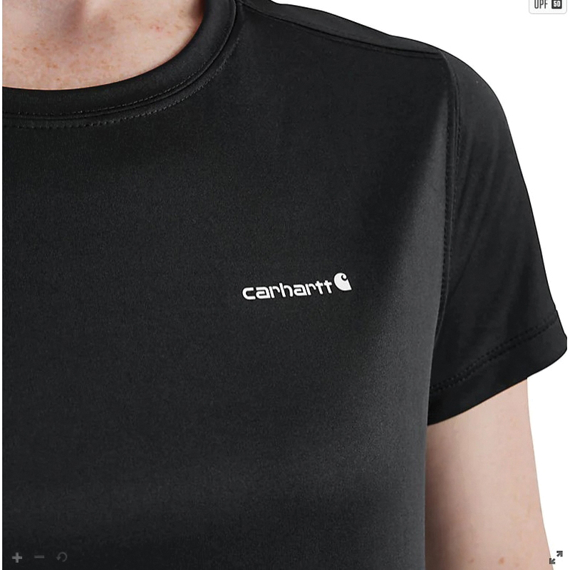 Carhartt Sun Defender Series 106830-N04-XL Shirt, XL, Regular, Polyester, Black, Crewneck, Short Sleeve, Relaxed Fit - 3