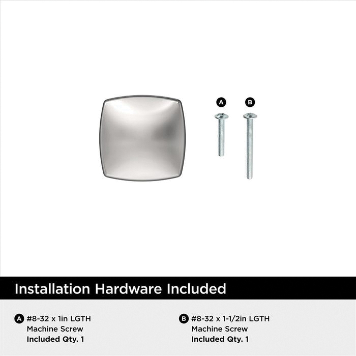 Amerock Everyday Basics Garfield Series BP3702026 Cabinet Knob, 1 in Projection, Zinc, Polished Chrome