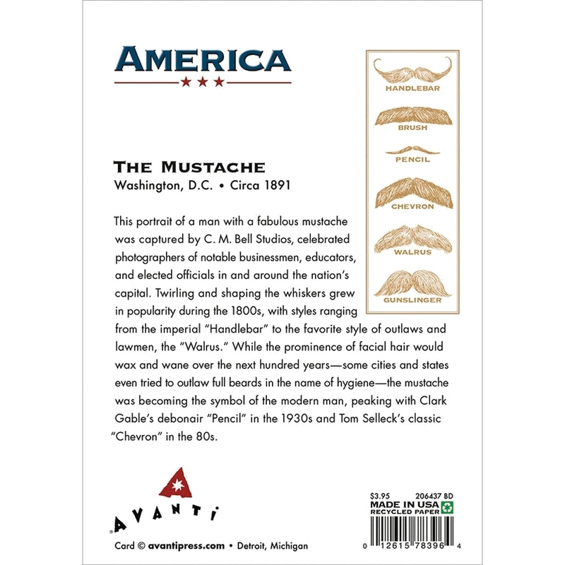 Avanti Press 206437 Man with Mustache Portrait Card, Birthday, Never too old to try something new. Happy Birthday - 3