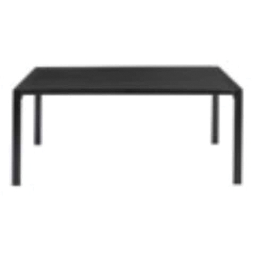 8109772 Dining Table, 66 in W, 40 in D, 28 in H, Steel Frame, Rectangular Table, Steel Table, Black Table