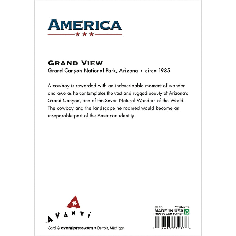 Avanti Press 202842 Cowboy/Canyon Card, 4-3/4 in W, 6.7 in H, Thanksgiving, Mighty big thanks, Paper - 3