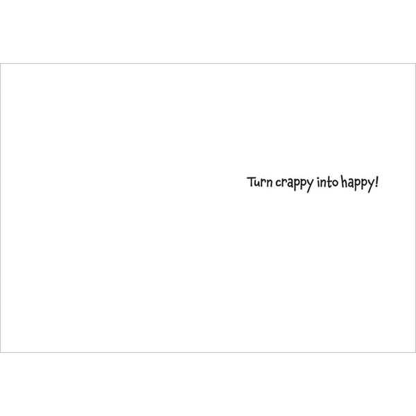 Avanti Press 206268 Toilet Face Almost Funny Card, 6.7 in W, 4-3/4 in H, Turn crappy into happy!, Paper - 2