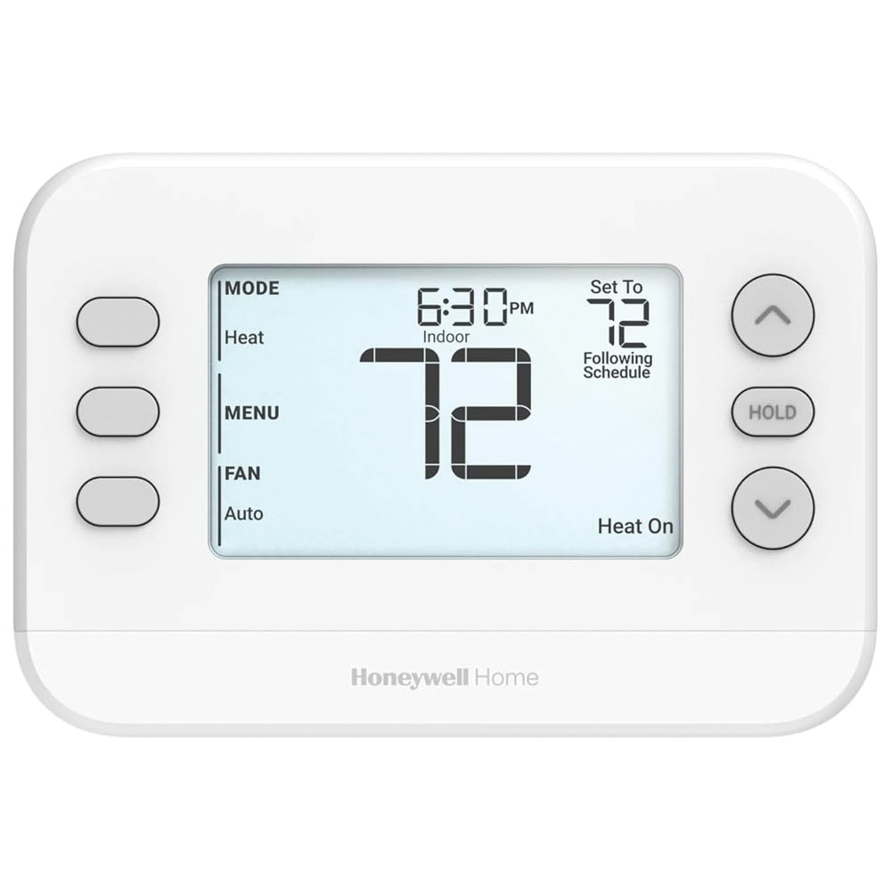 X2P RTH20B Programmable Thermostat, 24 V, Backlight Display, White