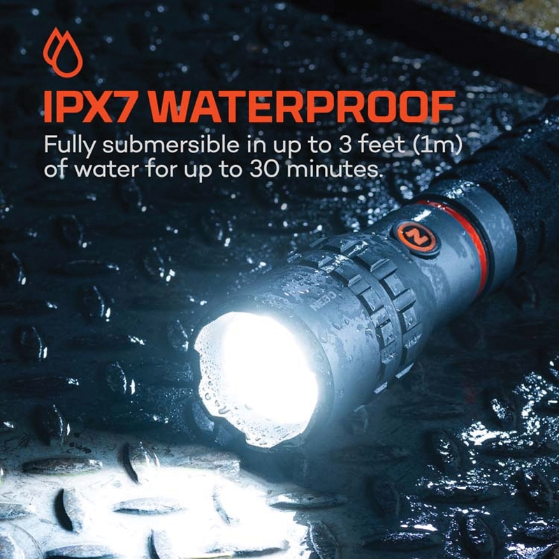 Work Light and Flashlight, Nebo, SLYDE KING, Lithium-Ion Battery, LED Lamp, 4000 Lumens, Gray - 3