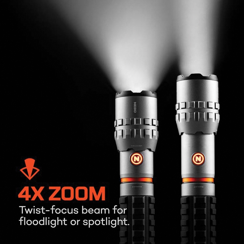 Work Light and Flashlight, Nebo, SLYDE KING, Lithium-Ion Battery, LED Lamp, 4000 Lumens, Gray - 5