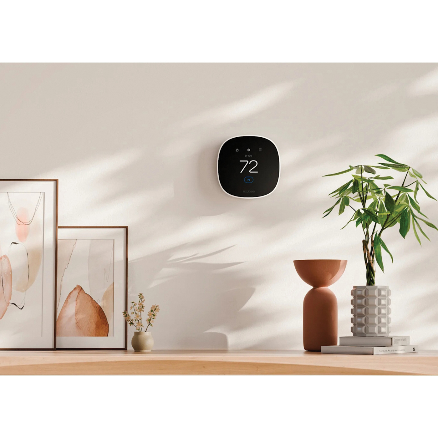 Smart Thermostat, ecobee, Essential, 24 V, Humidity, Temperature Sensor, Phone, Touch Control - 2