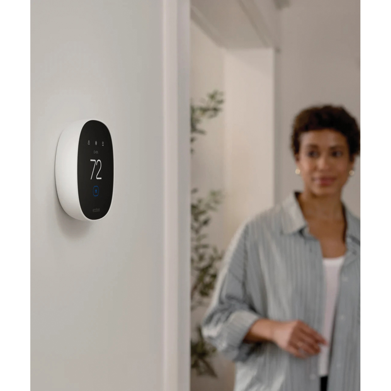 Smart Thermostat, ecobee, Essential, 24 V, Humidity, Temperature Sensor, Phone, Touch Control - 4