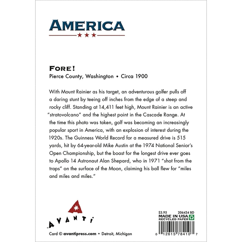 Avanti Press 206434 Golfer On Cliff Card, 4-3/4 in W, 6.7 in H, Birthday, At the top of your game! Happy Birthday, Paper - 3