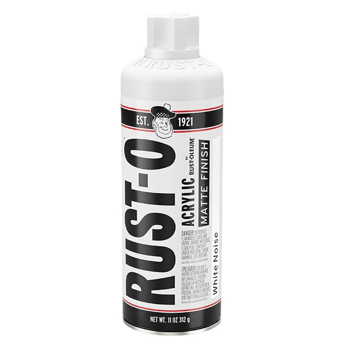 Rust-O 392198 Artist Paint, Matte, White Noise, 11 oz Aerosol Can