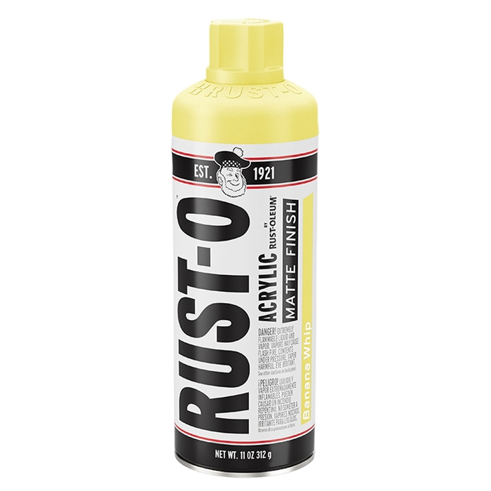 Rust-O 392208 Artist Paint, Matte, Banana Whip, 11 oz Aerosol Can