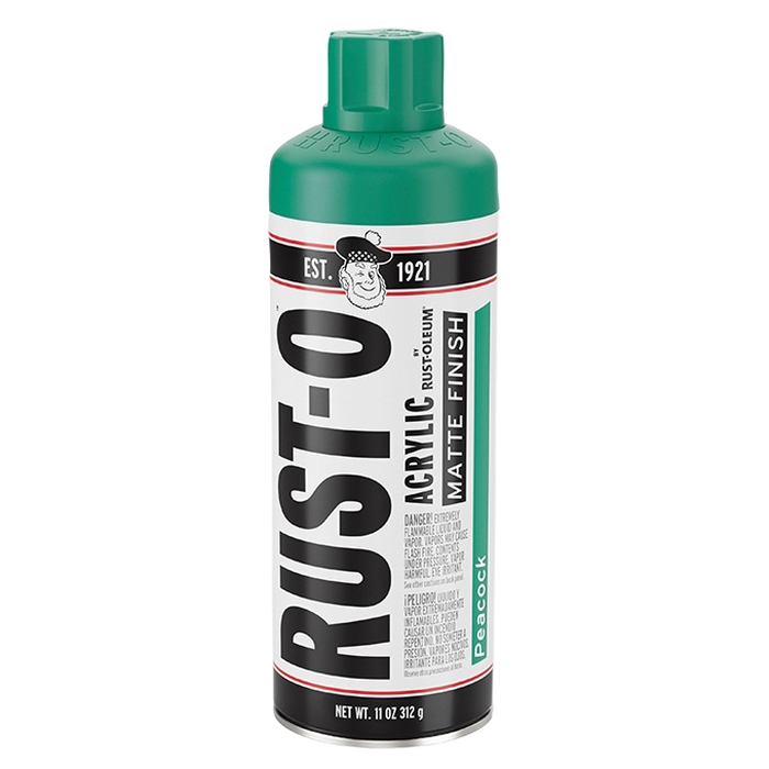 Rust-O 392203 Artist Paint, Matte, Peacock, 11 oz Aerosol Can