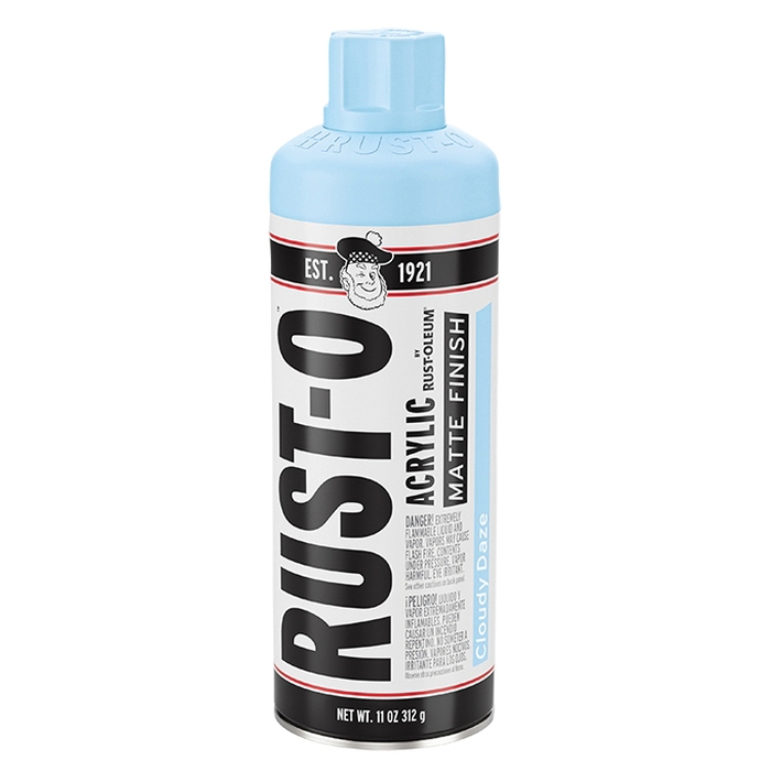 Rust-O 392199 Artist Paint, Matte, Cloudy Daze, 11 oz Aerosol Can