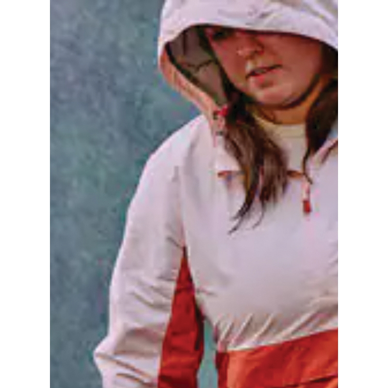 Carhartt Rain Defender Series 105861-GK9-L Lightweight Packable Anorak Jacket, L, Nylon, Chalk/Sage, Hooded, Zipper - 3