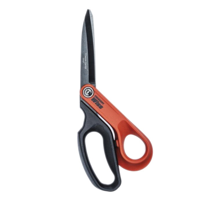 Crescent Wiss CW10T Tradesman Shear, 10 in OAL, 3-3/4 in L Cut, Steel Blade, Ergonomic, Offset Handle, Rawhide Handle