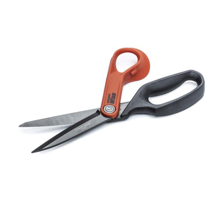 Crescent Wiss CW10T Tradesman Shear, 10 in OAL, 3-3/4 in L Cut, Steel Blade, Ergonomic, Offset Handle, Rawhide Handle