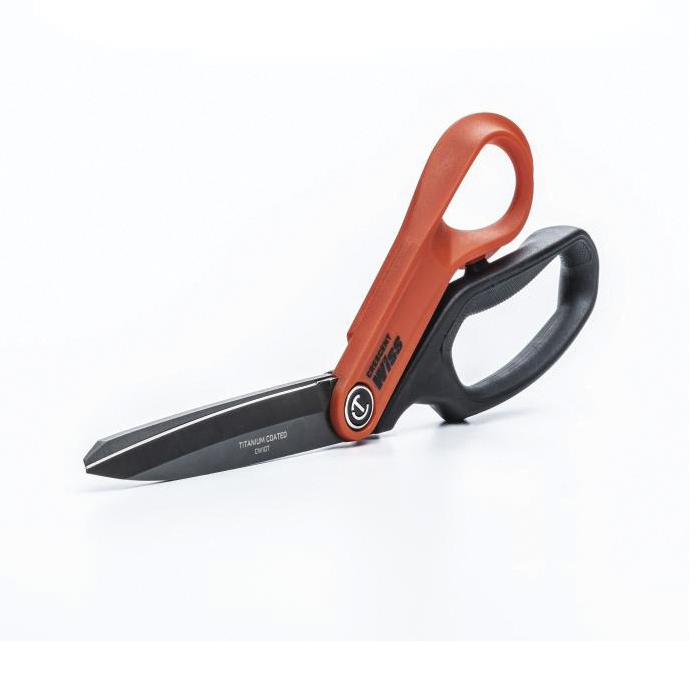 Crescent Wiss CW10T Tradesman Shear, 10 in OAL, 3-3/4 in L Cut, Steel Blade, Ergonomic, Offset Handle, Rawhide Handle