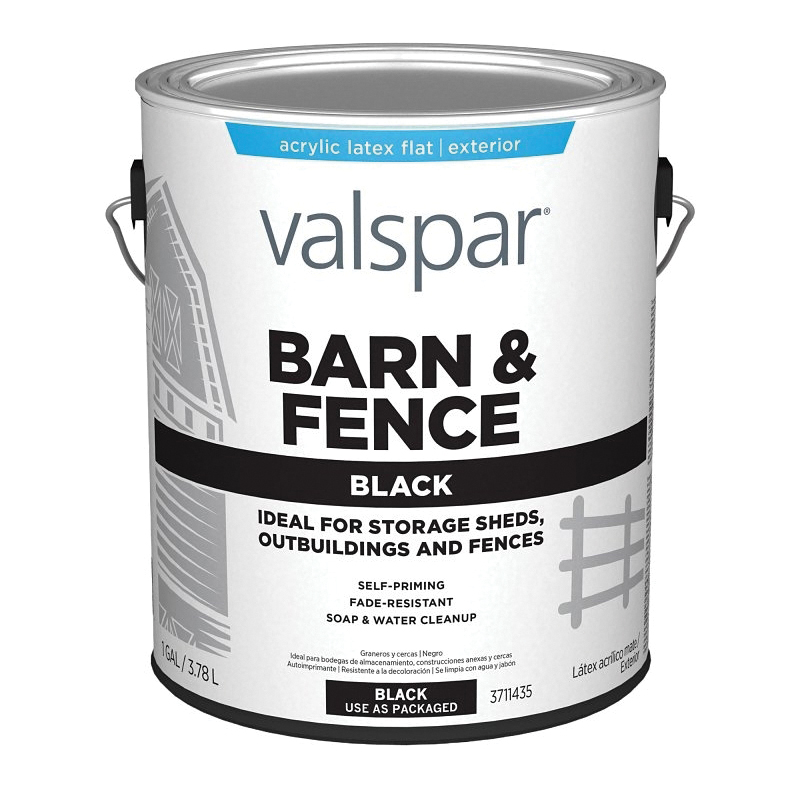 3711435 Barn and Fence Paint, Black, 1 gal