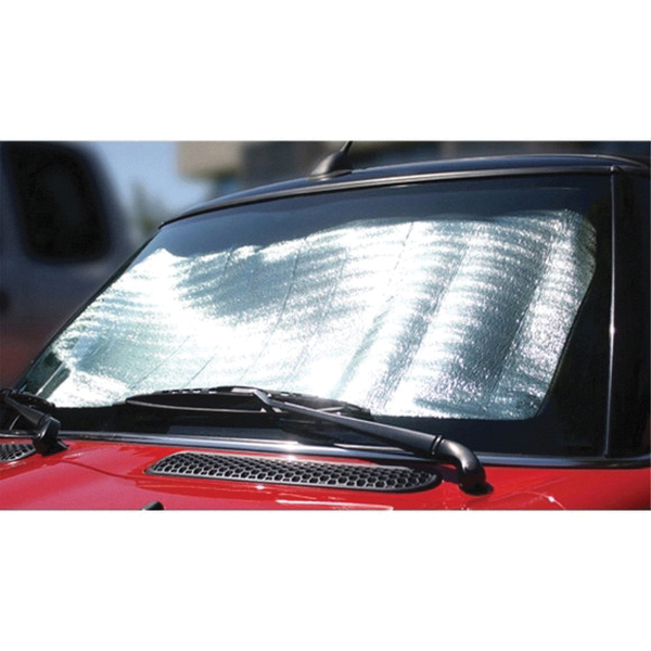 Kole Imports CR011 Auto Sun Shade, 46-3/4 in L, 23-1/2 in W, Foam/Silver Foil, Metallic/White - 2