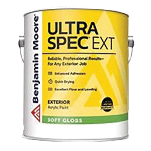 Ultra Spec W4491X-001 Exterior Paint, Soft Gloss, 1X Base, 1 gal, 350 to 450 sq-ft/gal Coverage Area