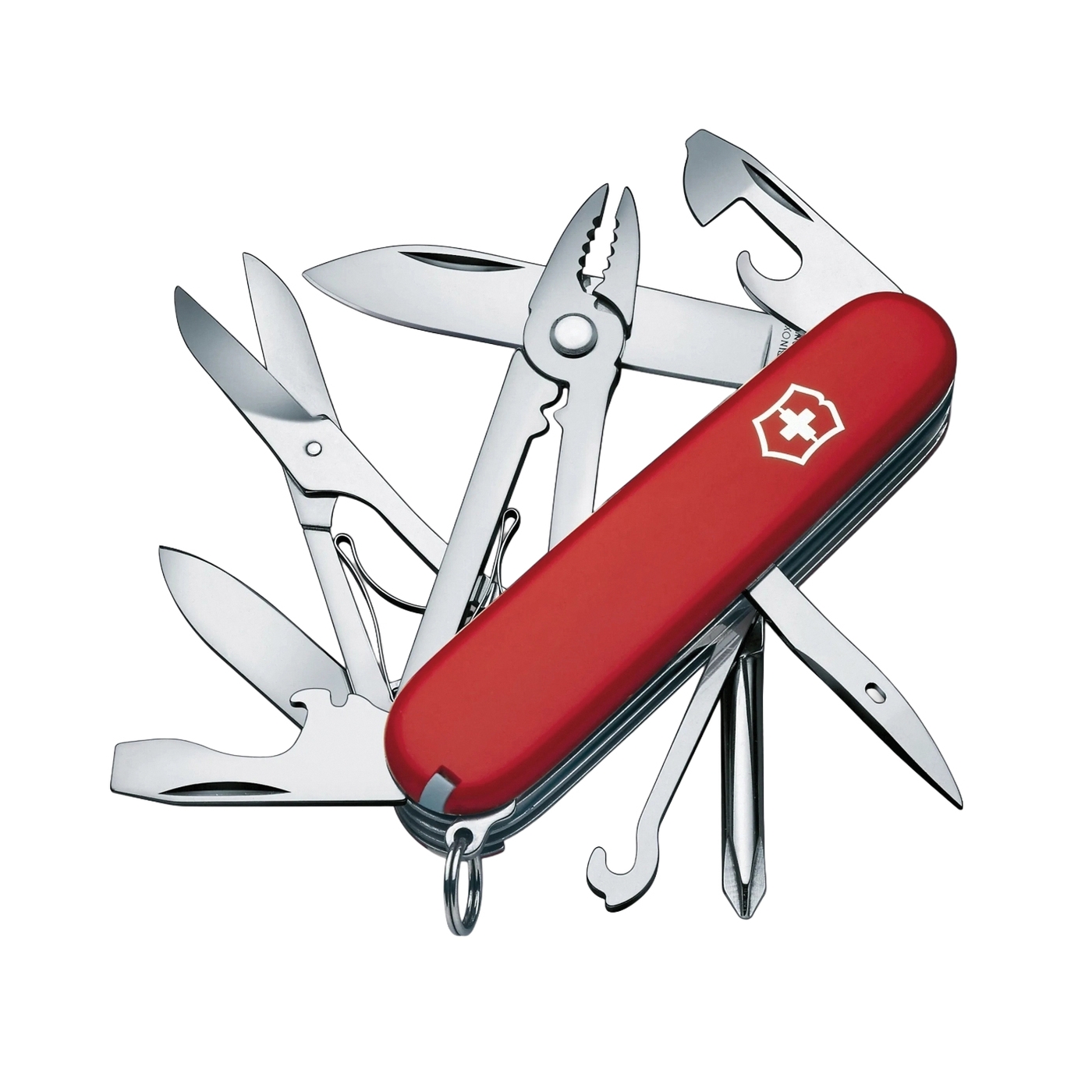 Deluxe Tinker Series 1.4723 Pocket Knife, 17-Function, ABS/Cellidor, Red
