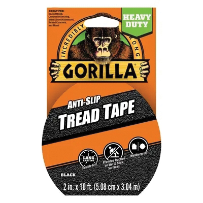 115944 Anti-Slip Tape, 10 ft L, 2 in W, Cloth Backing, Black