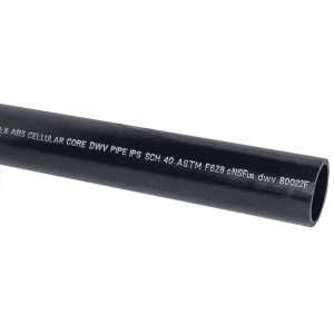 27425 Pipe, 2 in, 20 ft L, DWV, Solvent Weld, SCH 40 Schedule, ABS/Foam, Black