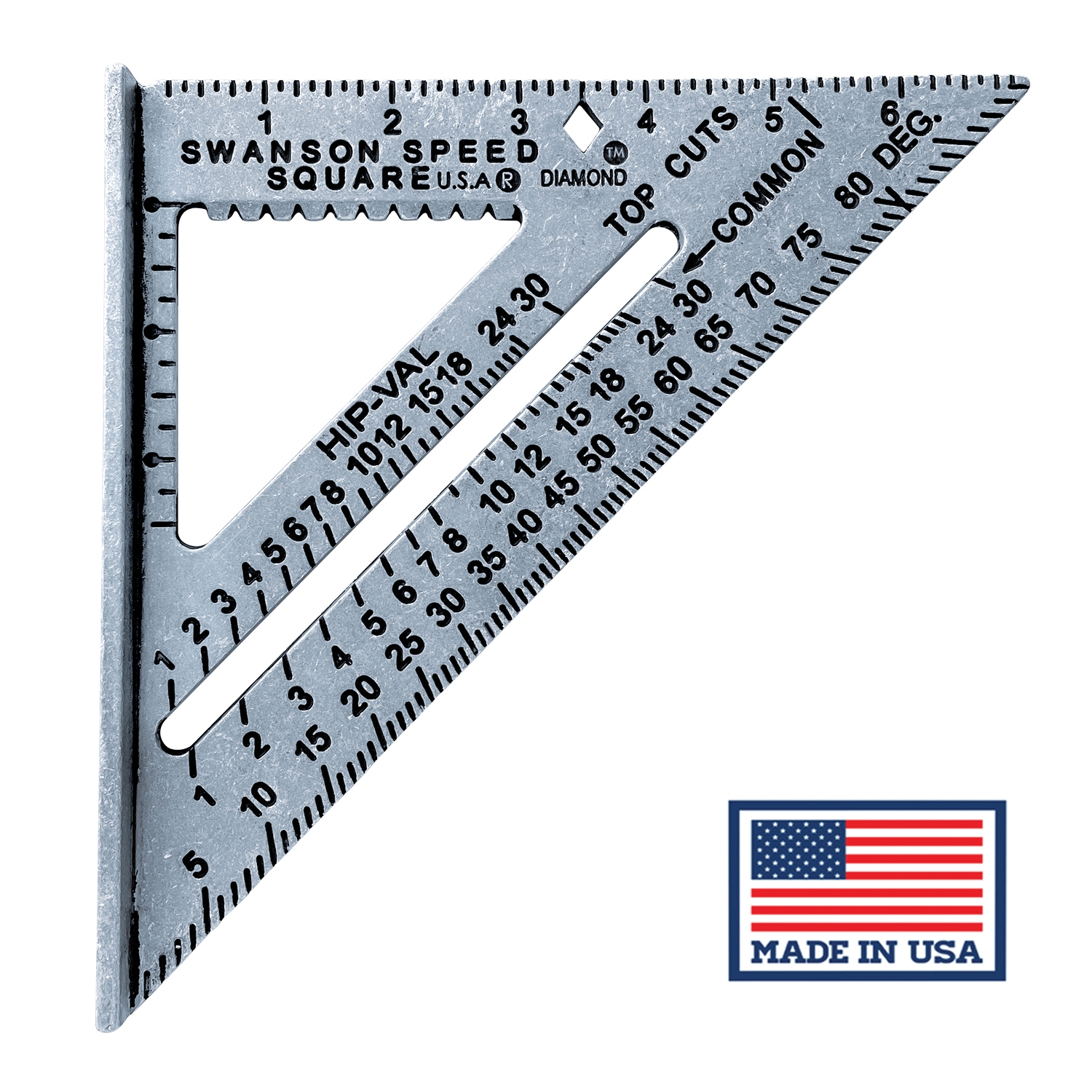 Speed Series S0101-BULK Bulk Square, 1/8 in Graduation, Aluminum, 7-1/4 in L, 7 in W