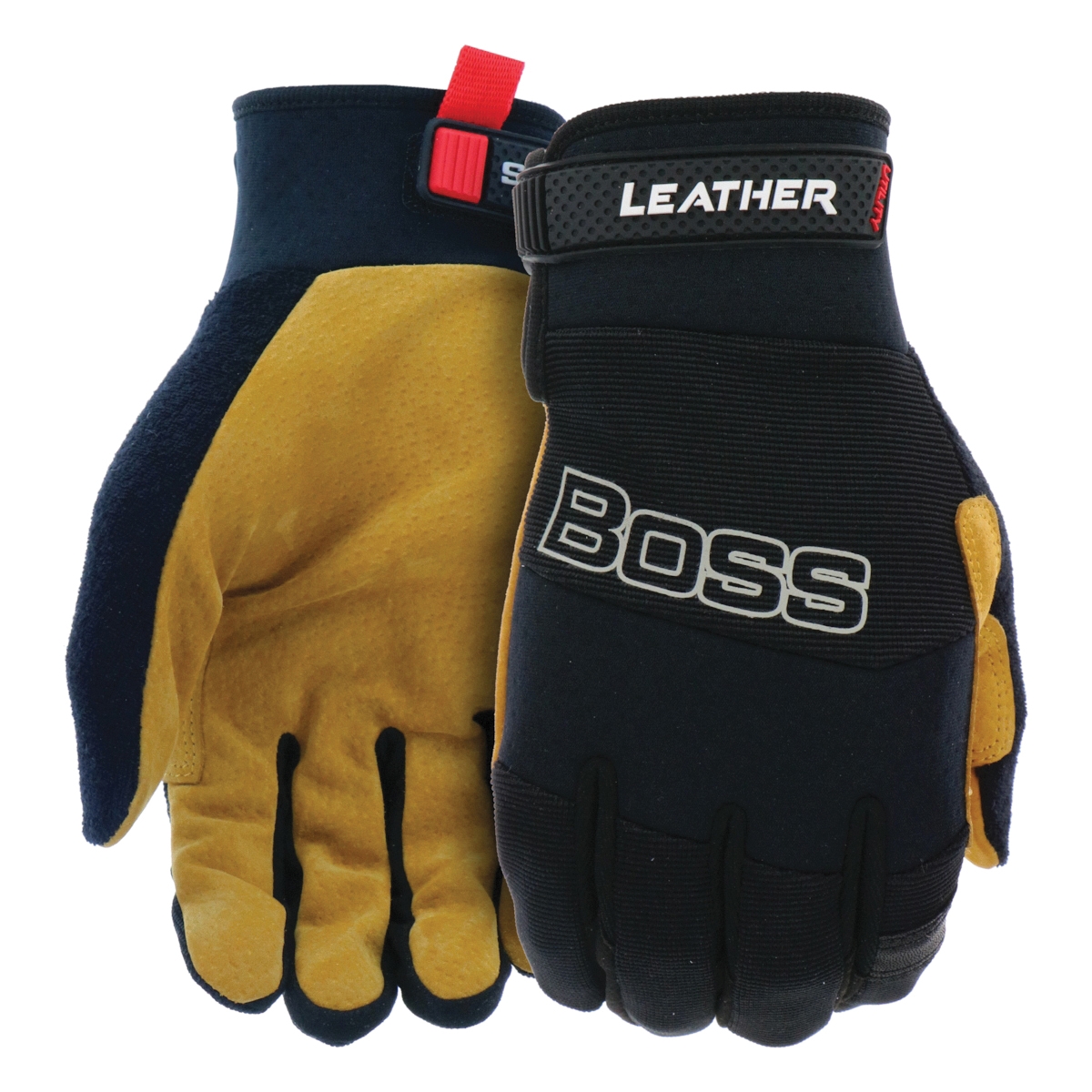 Performance Series B51364-M Work Gloves, M, 7-1/8 to 8 in L, Reinforced Thumb, Slip-On, Spandex, Black