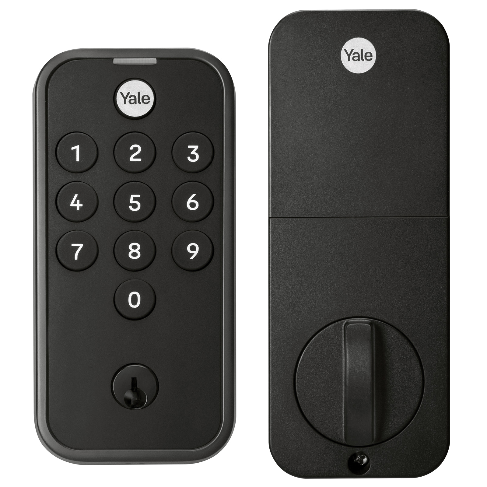 Code Series YED210-NR-BSP Keypad Lock, Grade 3 Grade, Keyed Different Key, Metal, Black Suede, KW1 Keyway