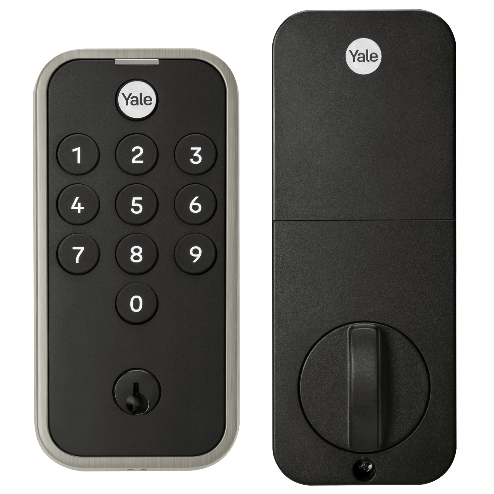 Code Series YED210-NR-619 Keypad Lock, Grade 3 Grade, Keyed Different Key, Metal, Satin Nickel, KW1 Keyway