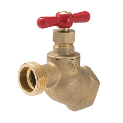 102-414 Hose Bibb, 3/4 in Connection, FIP x MHT, Brass Body