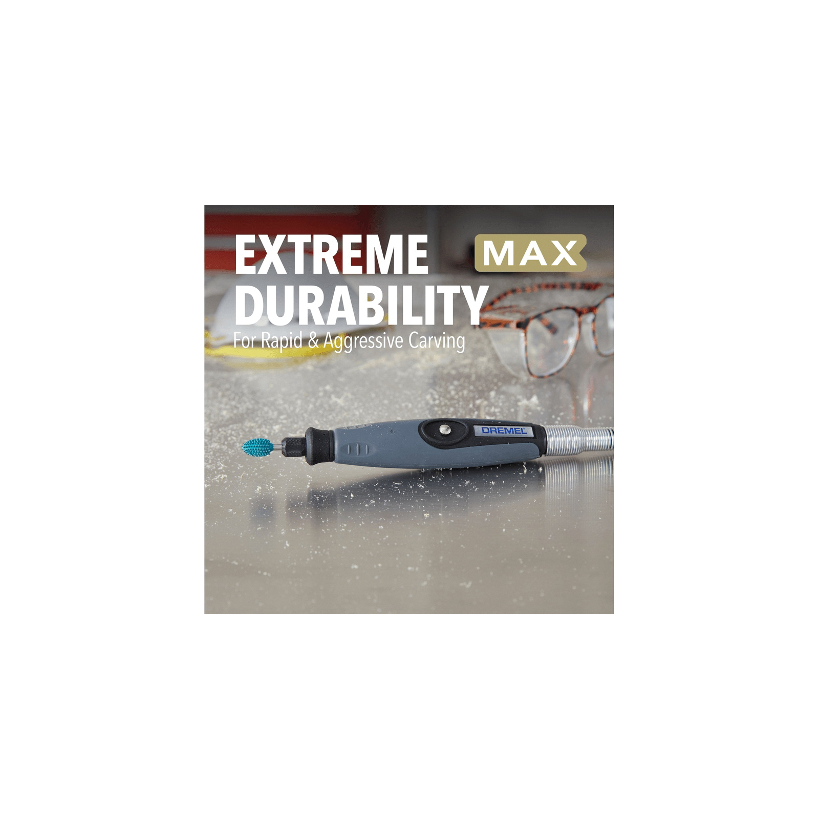 Dremel 9953 Power Carving Bit, 3/8 in Dia, 1.62 in L, 1/8 in Dia Shank, Stainless Steel - 3
