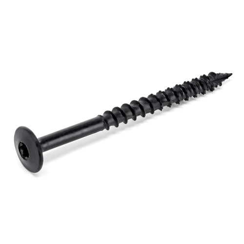116988 Exterior Screw, #10 Thread, 2-1/2 in L, Serrated Hi-Lo Thread, Wafer Head, Torx Drive, Three-Sided Pyramid Point