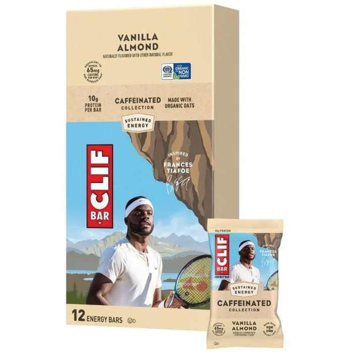 CLIF 0910509 Snack, Bar, Vanilla Almond with Caffeine, 2.4 oz - 2